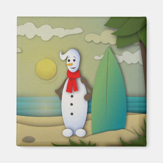 The Summertime Snowman Magnet (Front)