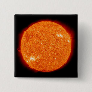 The Sun 15 Cm Square Badge