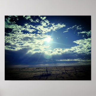 The sun above the prairie  poster
