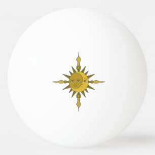 The Sun and Moon Ornament Ping Pong Ball