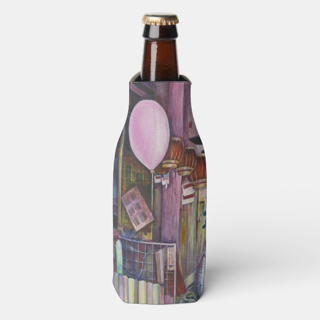 The Sun and Moon Pink Balloon Bottle Cooler (Bottle Front)