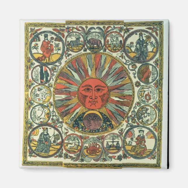 The Sun and the Zodiac, Russian, late 18th century Magnet (Front)