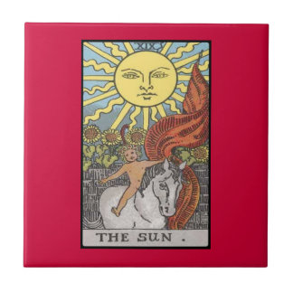 The Sun card tarot image Tile
