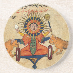 The Sun from Persian Manuscript 373 Coaster