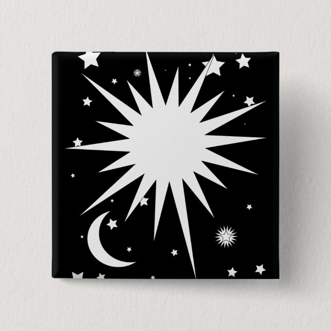 The Sun is Not Yellow 15 Cm Square Badge (Front)