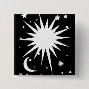 The Sun is Not Yellow 15 Cm Square Badge