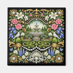 The Sun King Versailles Inspired Garden  Magnet