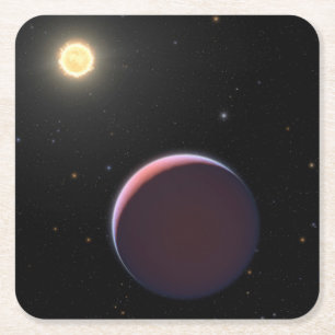 The Sun-Like Star Kepler 51 & Three Giant Planets. Square Paper Coaster