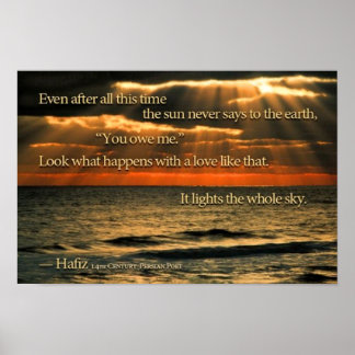 The Sun never Says Poster