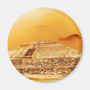 The Sun Pyramid Mexico Magnet