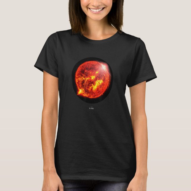 The Sun - Realistic Render Star Solar System Astro T-Shirt (Front)