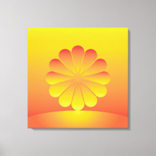 the sun rises canvas print
