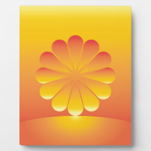 the sun rises plaque