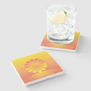the sun rises stone coaster