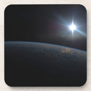 The Sun Setting Over Earth's Horizon. Coaster