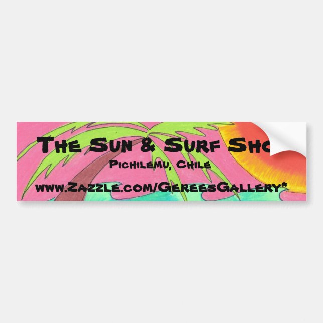 The Sun & Surf Shop Bumper Sticker (Front)