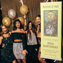 The Sun Tarot Card 30th Birthday Welcome Sign