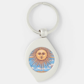 The Sun Tarot card Key Ring