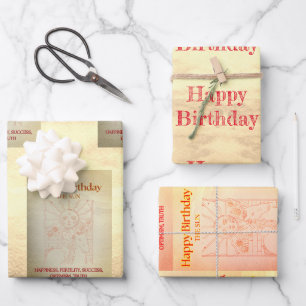 "The Sun” Tarot Me Birthday Wrapping Paper Sheet