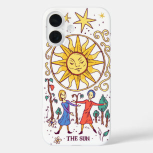 The Sun Tarot – Vintage Psychedelic iPhone 16 Case