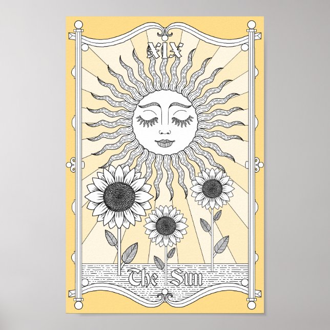The Sun Tarot XIX Poster (Front)
