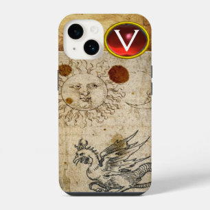 THE SUN THE MOON AND BASILISK PARCHMENT Monogram iPhone 14 Case