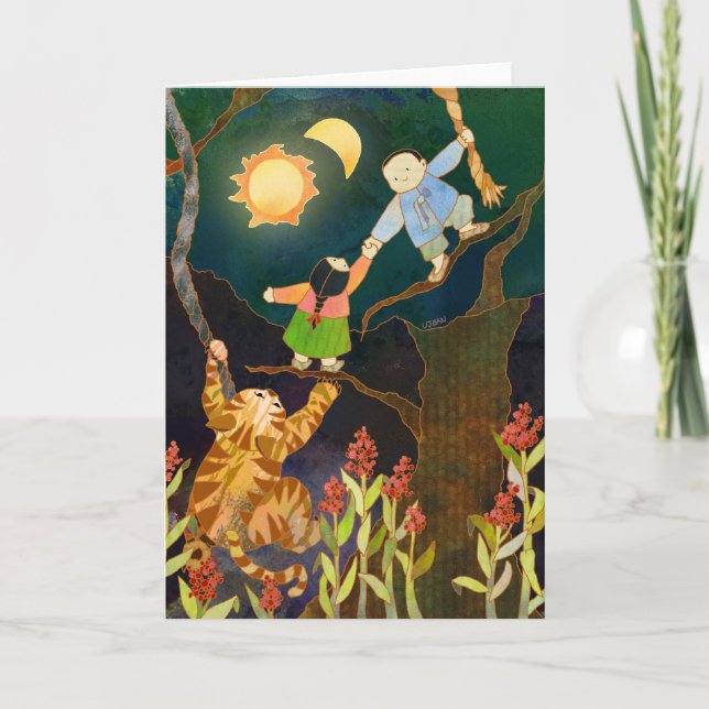 The Sun & The Moon: Korean Folk Tale Card (Front)