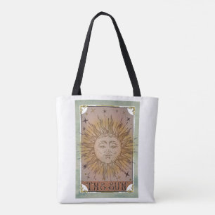 The Sun Vintage Tarot Card Celestial Art Tote Bag