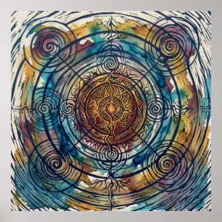The Sun Wheel of Sacred Alignment Wall Art