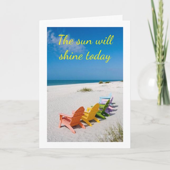 THE "SUN WILL SHINE" ON YOUR "BIRTHDAY" CARD (Front)