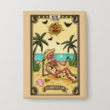 The Sunburnt | Funny Tarot Cad Button