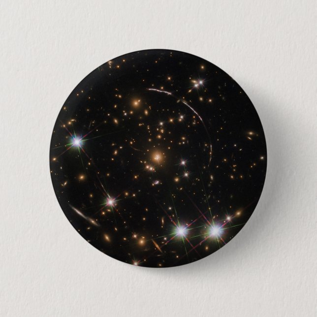 The Sunburst Arc In A Massive Galaxy Cluster 6 Cm Round Badge (Front)