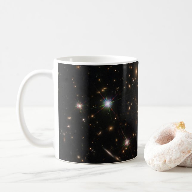 The Sunburst Arc In A Massive Galaxy Cluster Coffee Mug (With Donut)