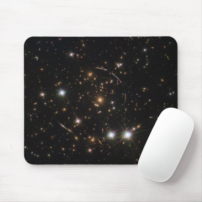 The Sunburst Arc In A Massive Galaxy Cluster Mouse Mat (With Mouse)