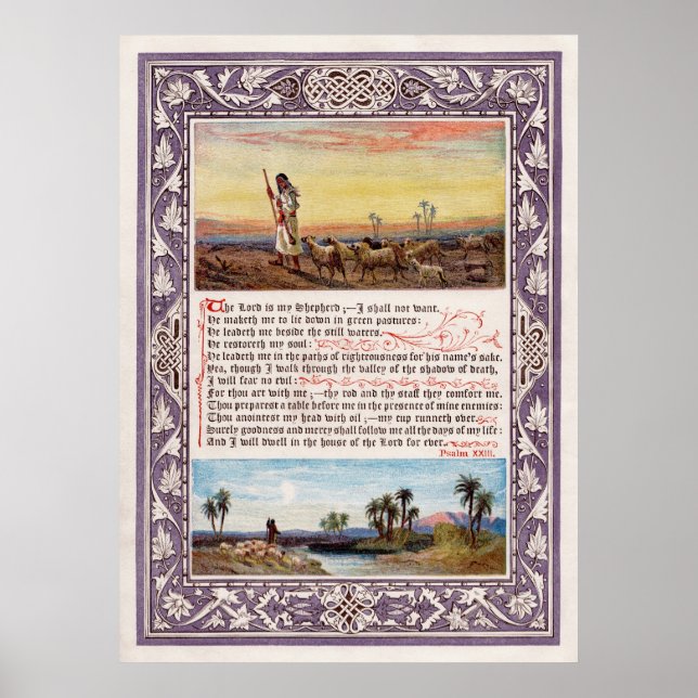 The Sunday at Home Psalm 23 King James' Version Poster (Front)