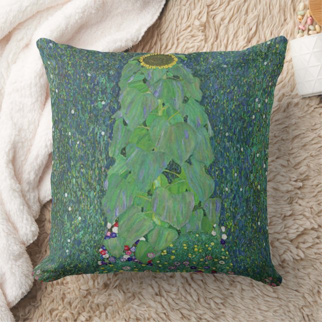 the-sunflower-1907-gustav-klimt cushion (Blanket)