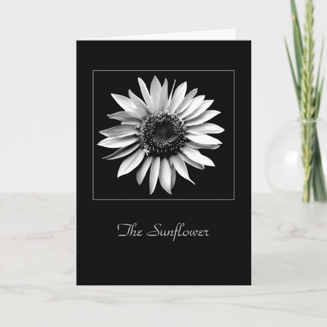 'The Sunflower' Blank Greeting Card (Front)
