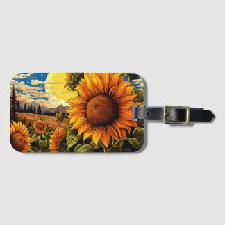 The Sunflower Farm, A Field of Sunshine Luggage Tag