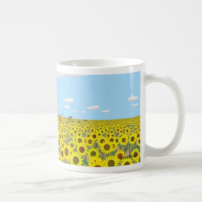 the sunflower field coffee mug (Right)