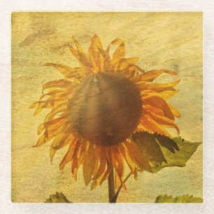 The Sunflower Glass Coaster