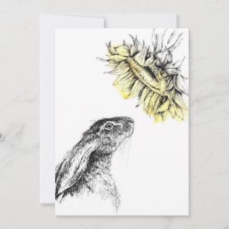 The Sunflower Hare Invitation