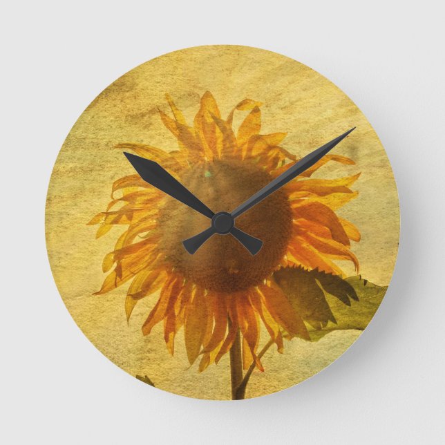 The Sunflower Round Clock (Front)