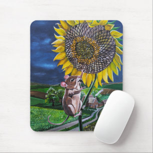 The Sunflower Summit Painting by Alfred Fox Mouse Mat
