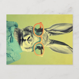 The Sunglasses Bunny: A Retro Icon for Your Home Postcard