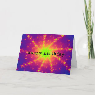 The Sun's Rays, Abstract Digital Art, Birthday Card