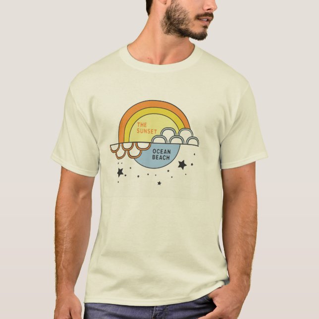 The Sunset; Ocean Beach T-Shirt (Front)