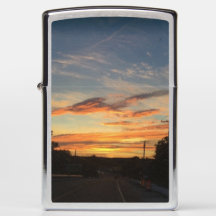 The Sunset Zippo Pocket Lighter