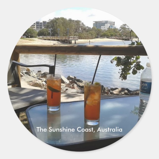 The Sunshine Coast Australia photo Classic Round Sticker (Front)