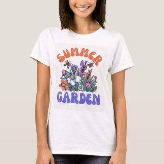 The Sunshine in My Garden - Floral Nature Quote T- T-Shirt