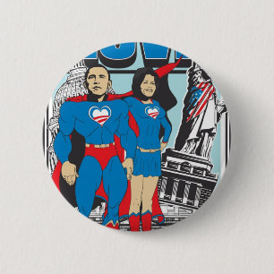 The Super Obamas 6 Cm Round Badge